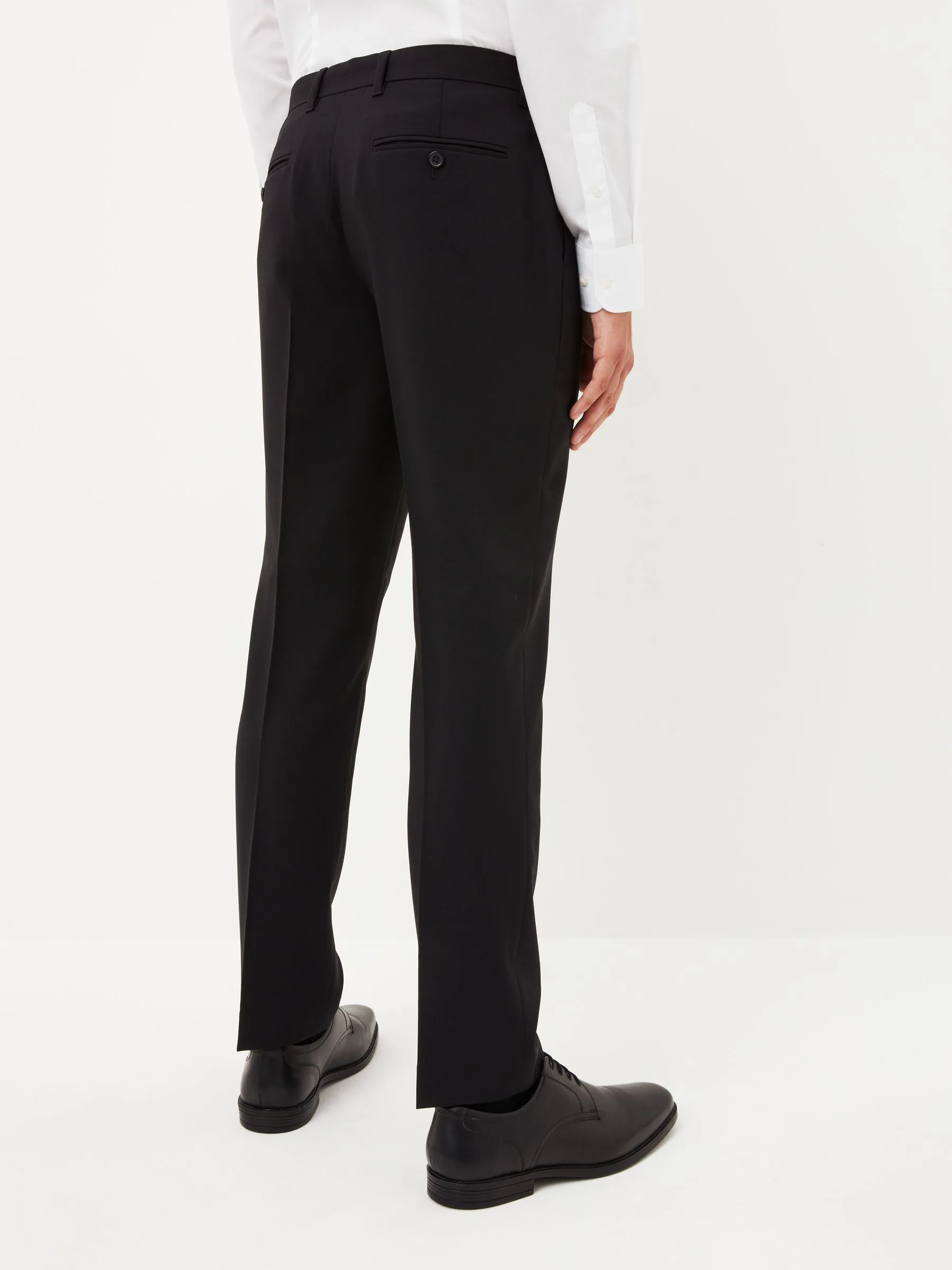 Zwart - Slim Fit - Machinewasbare modieuze broek zonder bandplooien