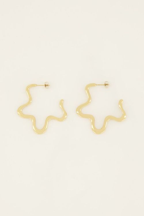 Swirl oorhangers met golvende vorm