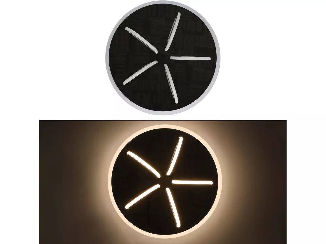 NETTLIFE Plafonnier LED Salon Lumière Blanc Chaud 41W, 3000 K, 43 x 12,5 cm Lampe moderne pour chambre à coucher chambre d'enfant, cuisine couloir