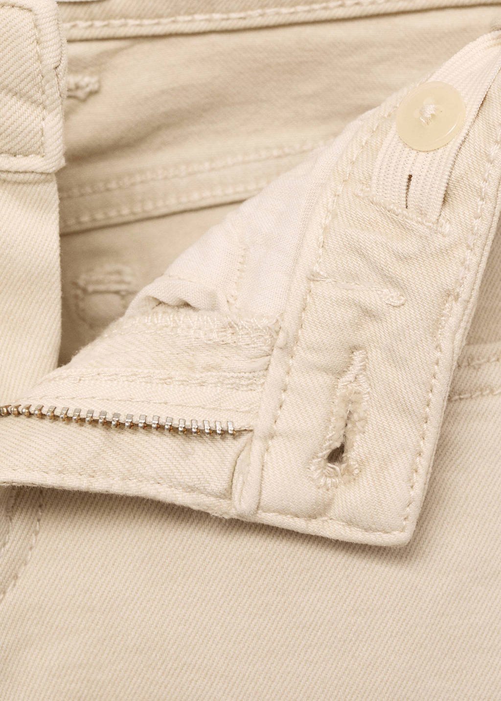 Mango Kids low waist wide leg jeans beige