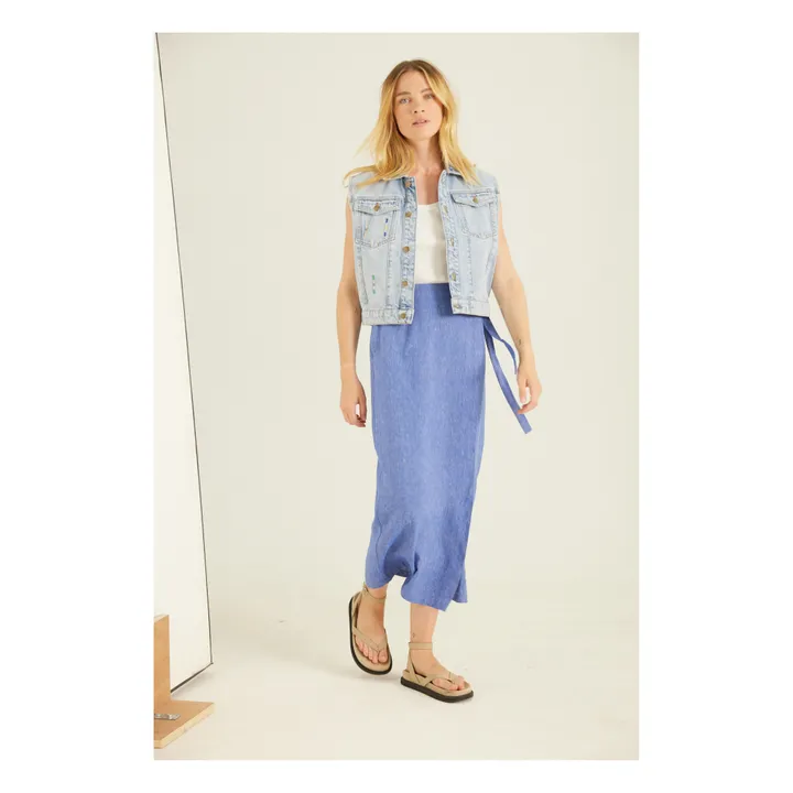 Tinsels Jupe Portefeuille Wanda Lin | Bleu