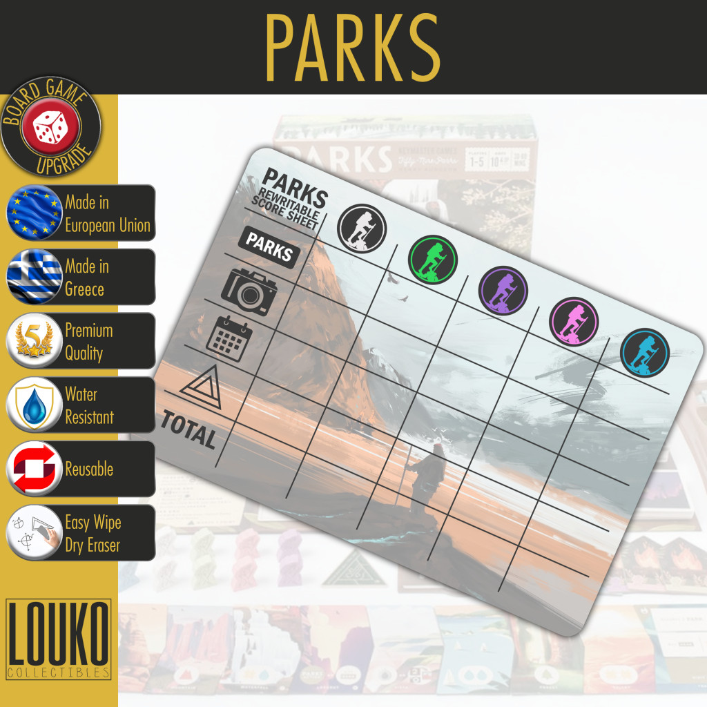 Parks - Feuille de score réinscriptible