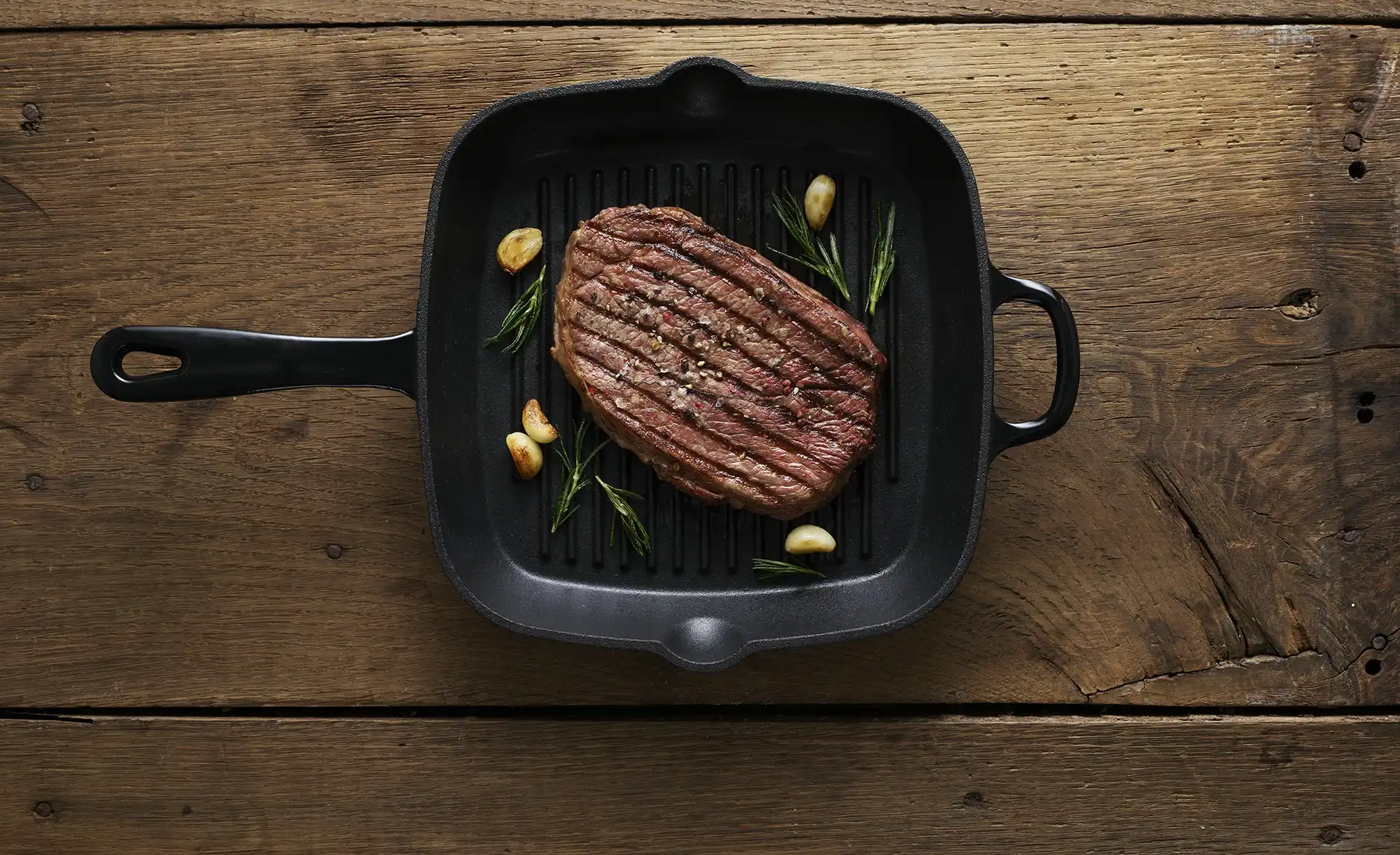 Meisterkoch Gusseisen-Grillpfanne OPUS
