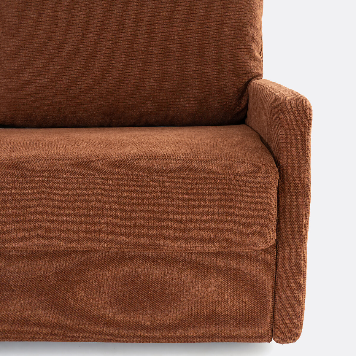 LA REDOUTE INTERIEURS<br>Sofá-cama de canto, tecido texturizado, espuma Marta