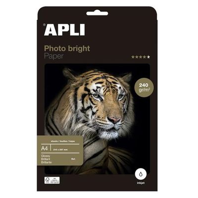 Apli Paper - Papier photo brillant - A4 - 240 g/m² - 60 feuilles