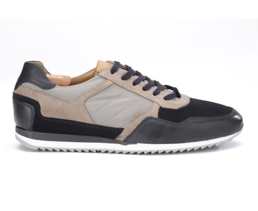 Sneakers homme cuir Navy et Beige - CORUNNA