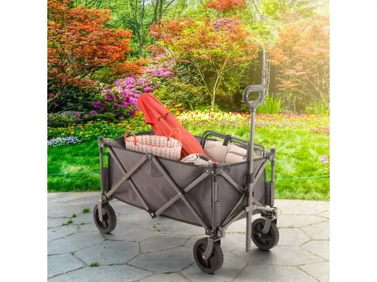 Chariot pliant 4 roues plage jardin capacité 80kg TERRA