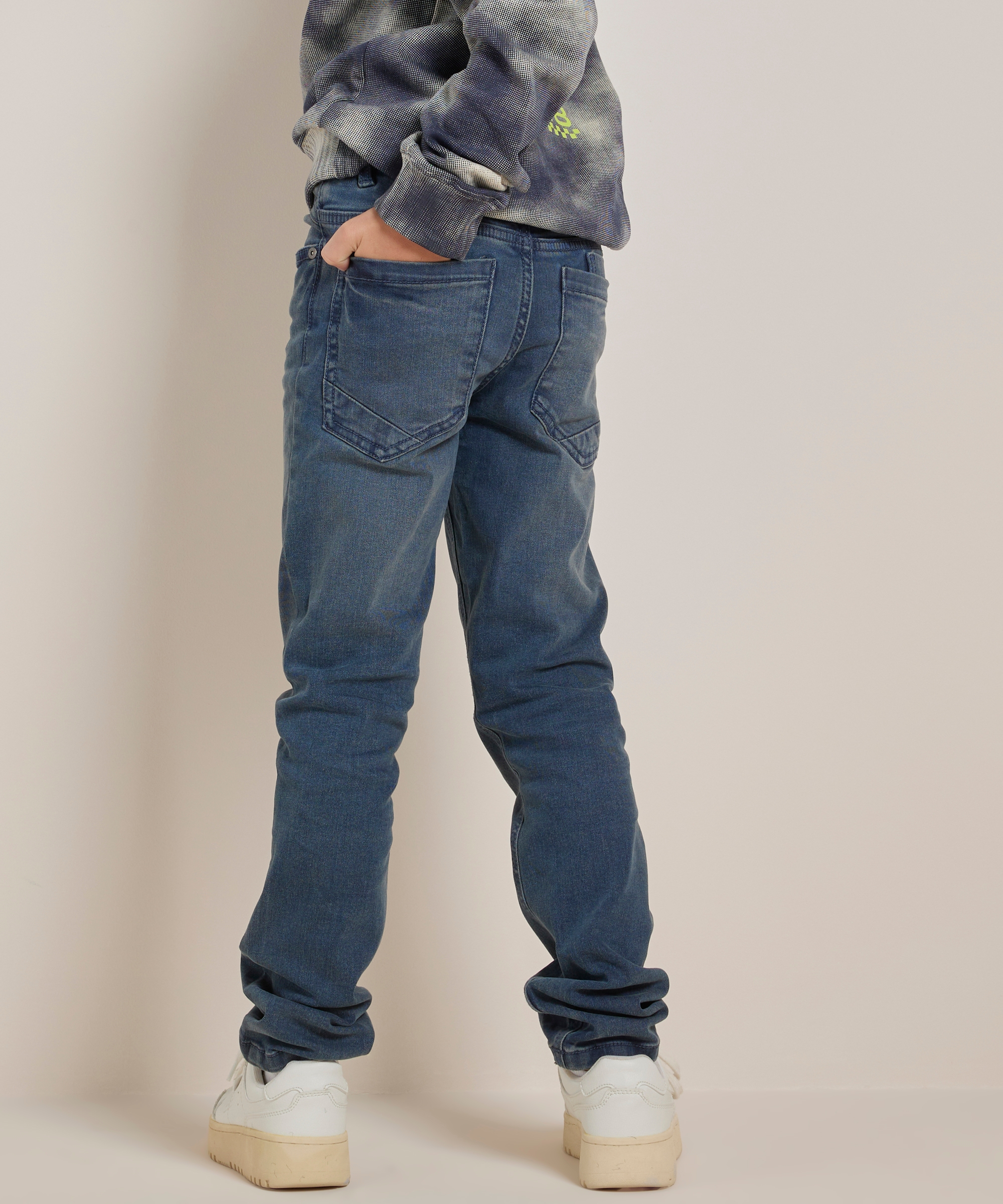 skinny fit stretch jeans - grijsblauw