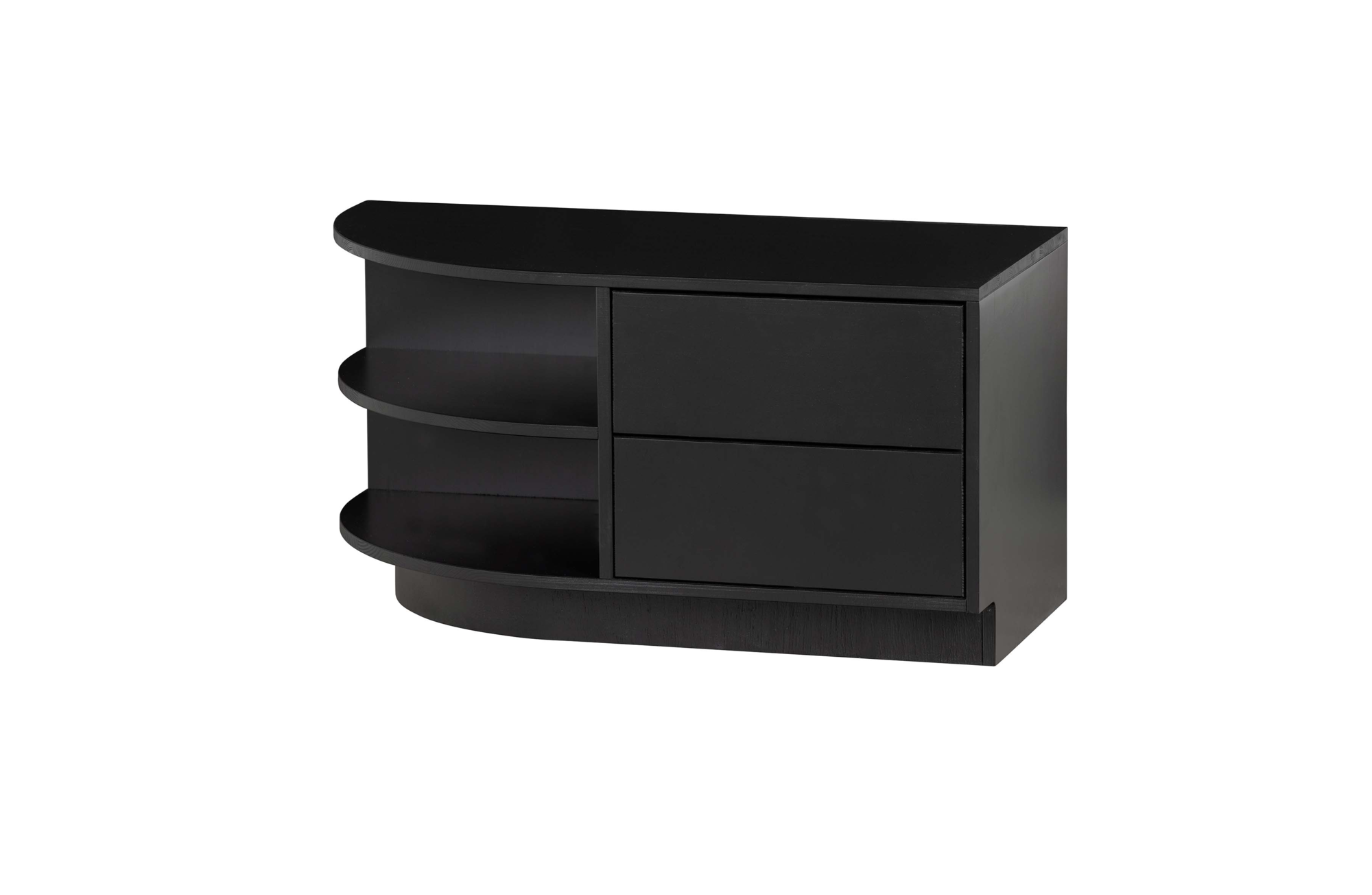 WOOOD tv meubel Finca rond Tv meubel Finca rond links - Zwart