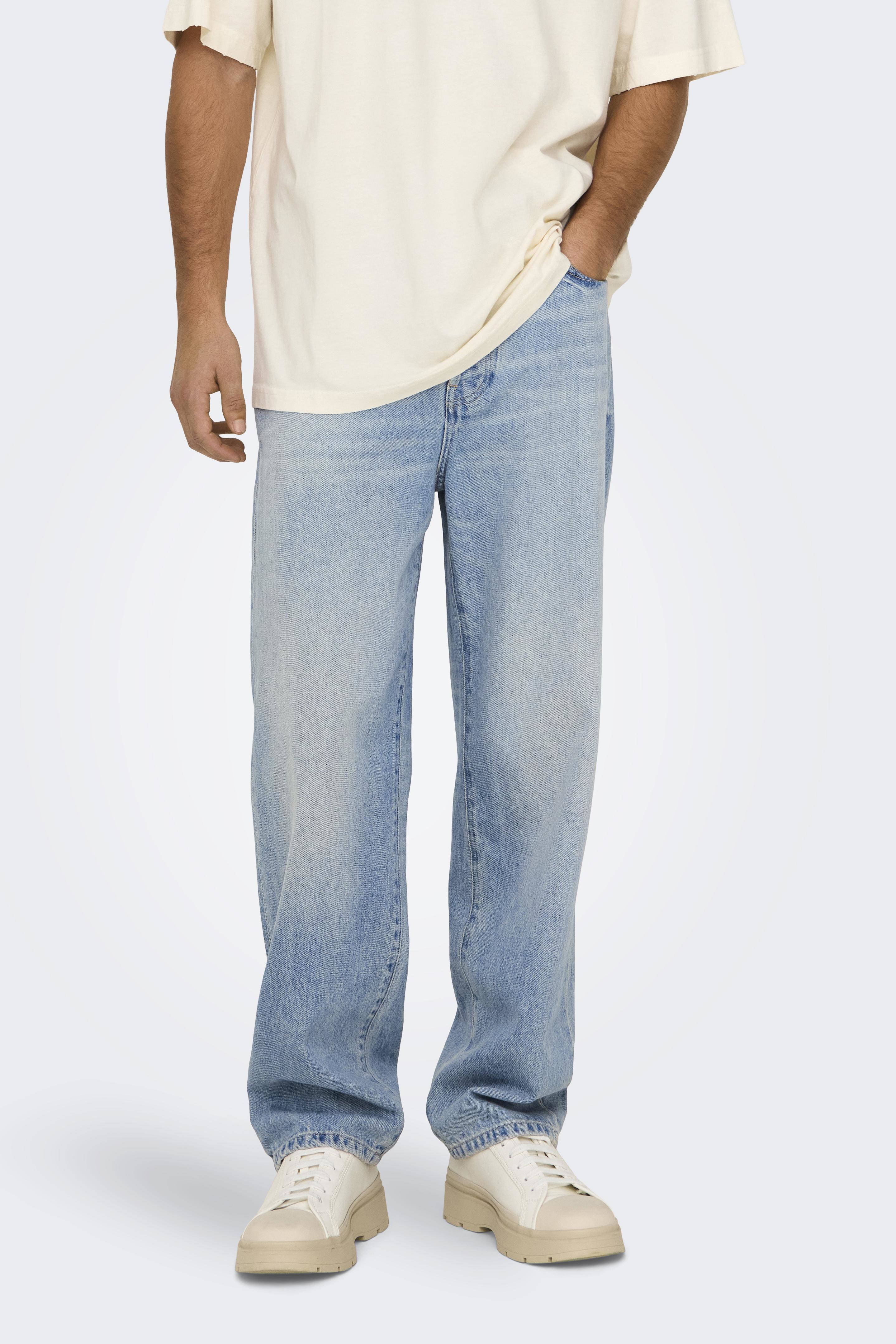 ONLY & SONS loose fit jeans ONSFADE lichtblauw