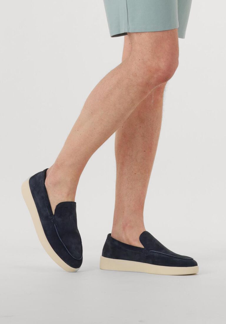 blauwe nubikk loafers joro mio