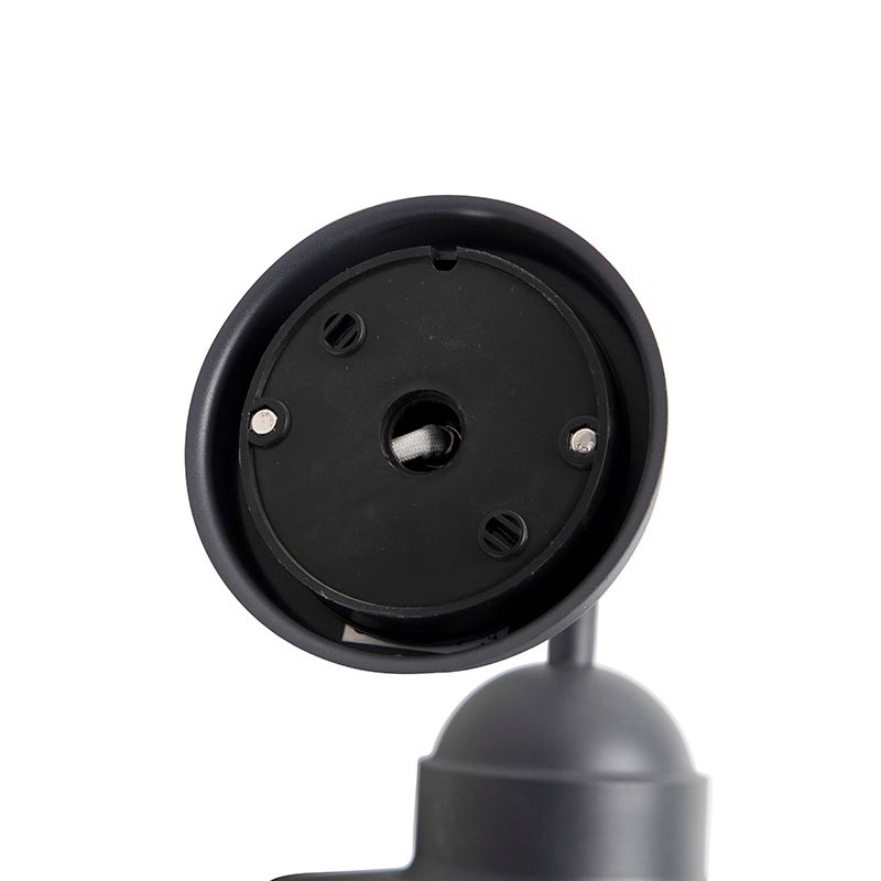 Smart landelijke wandlamp antraciet IP44 incl. wifi E27 - Kansas