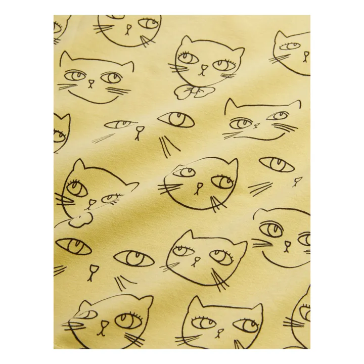 Mini Rodini Lot Body et Legging Cathlete Coton Bio | Jaune pâle