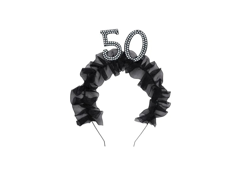 50 Jaar Haarband Zwart