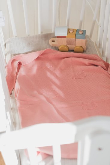 Petits chats Couverture en tricot   Rose        de               La Manufacture de Layette