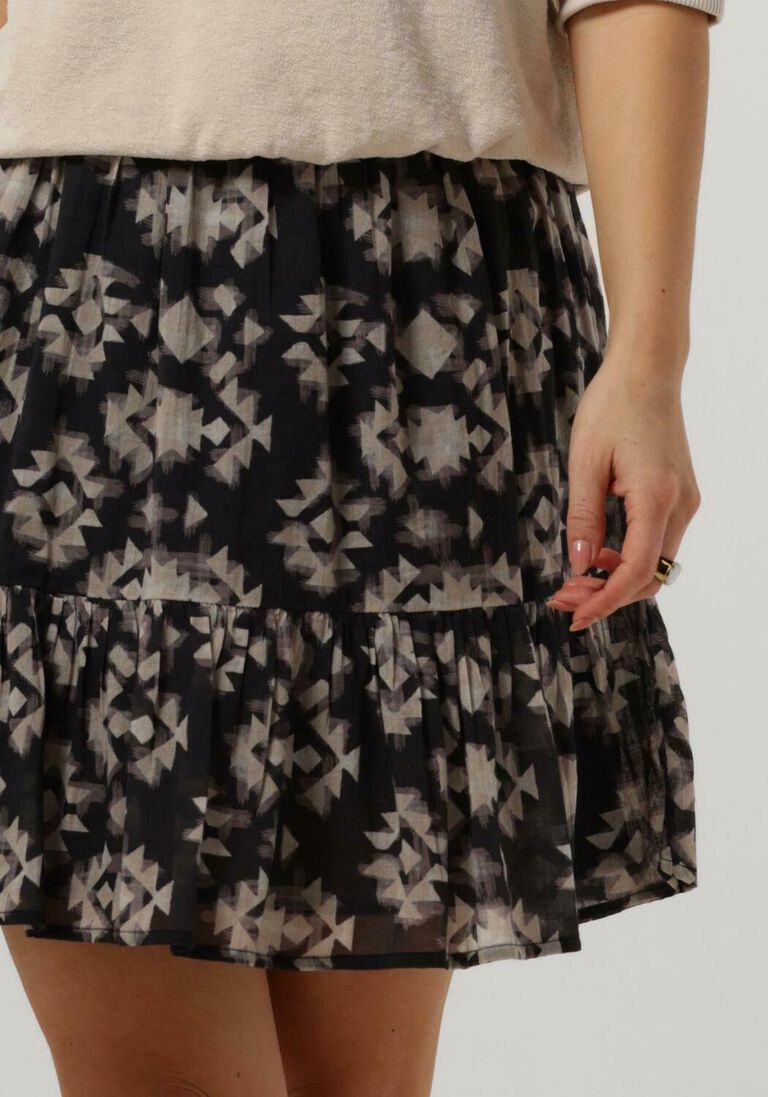 BY-BAR antraciet by-bar minirok charlie madras skirt