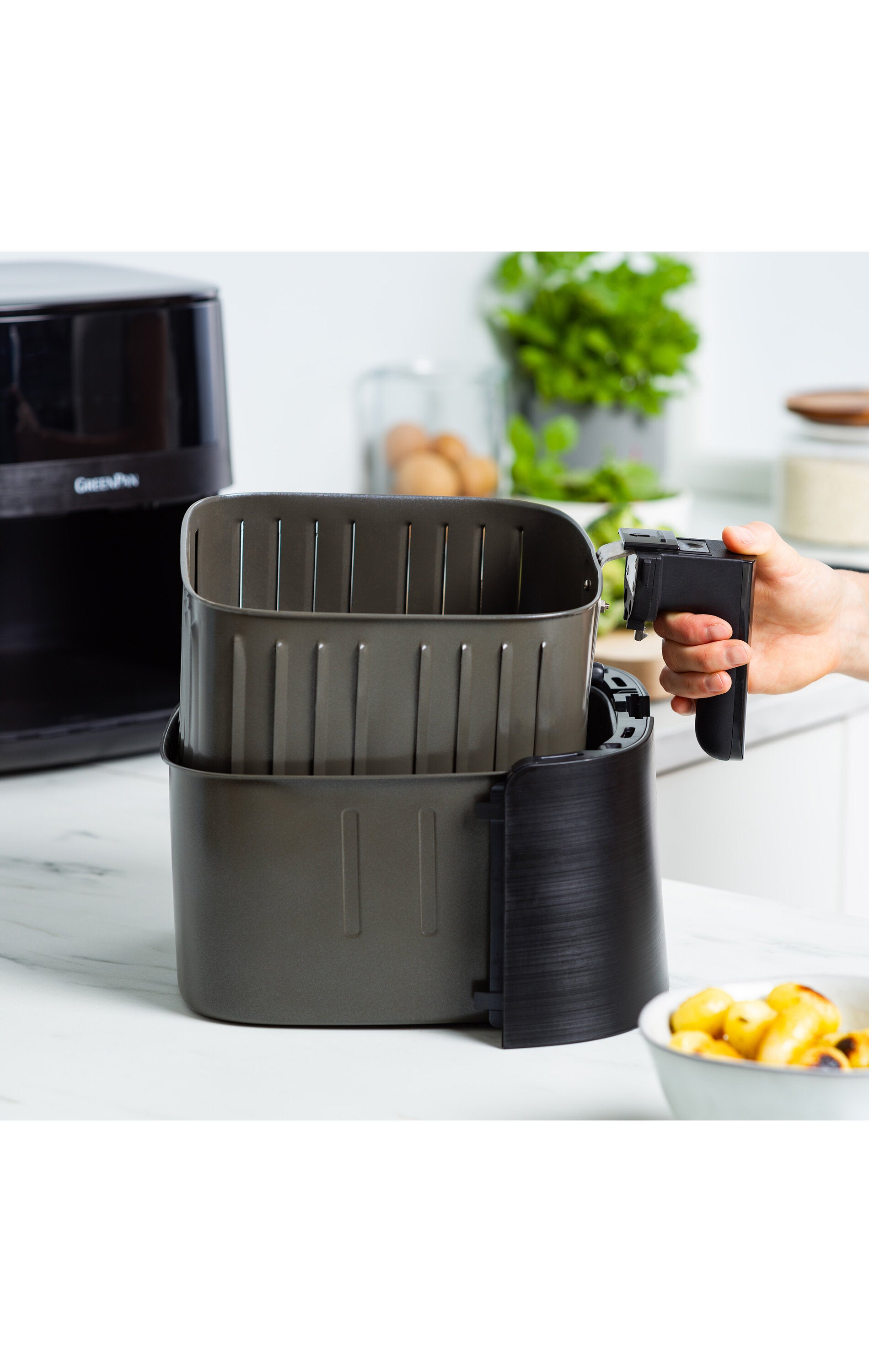 GreenPan  Bistro XL Airfryer med 1 kurv, sort - 7,2 L