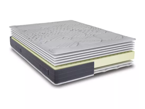 Matelas 2x90x200 Louxor - Latex - Hauteur 21 cm - 3 zones - Soutien ferme