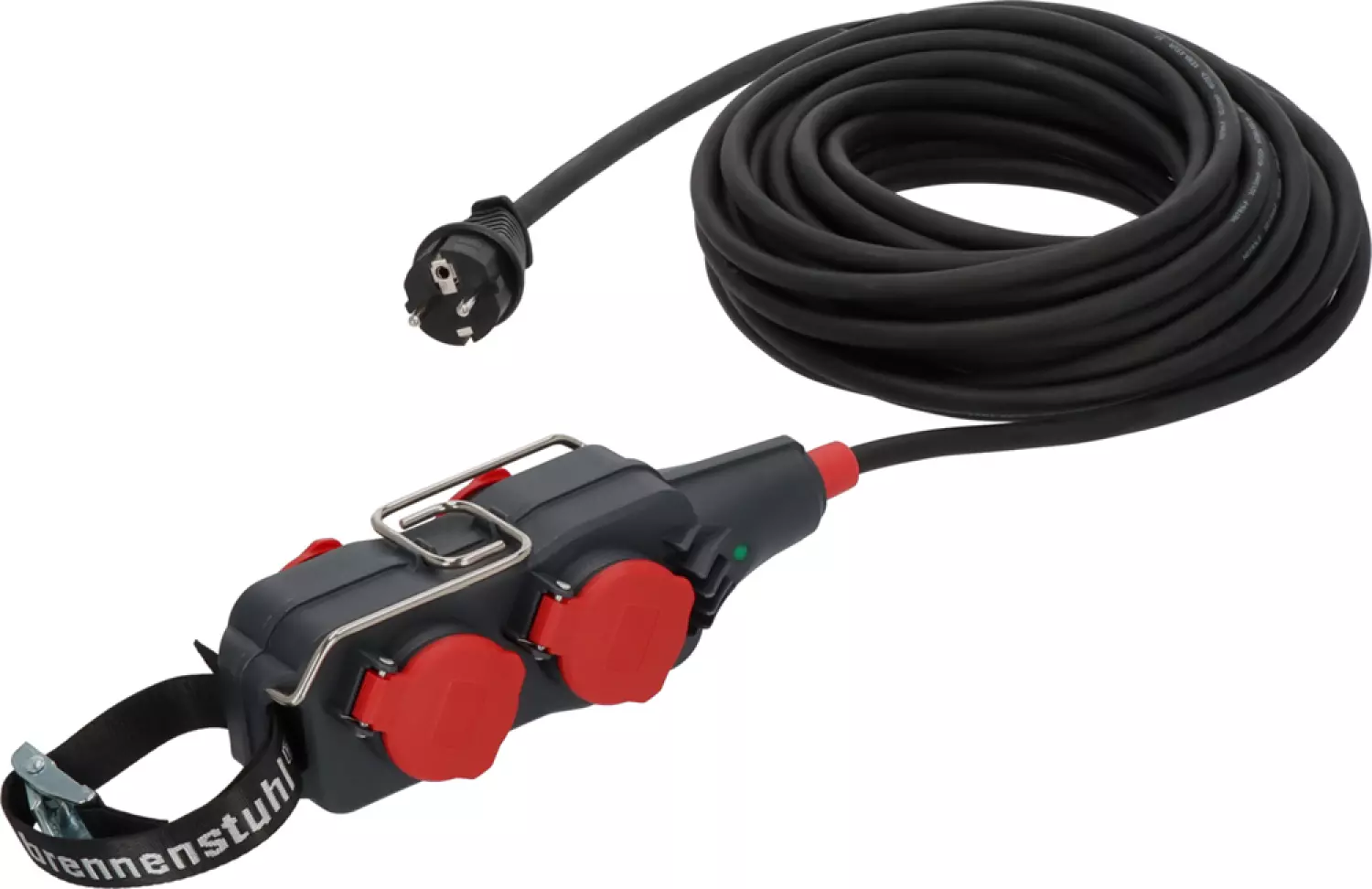 Brennenstuhl Professional 9161150161 Powerblock met Verlengsnoer PB 1100 H07RN-F 3G1.5 - IP54 4-v - 15m - Zwart