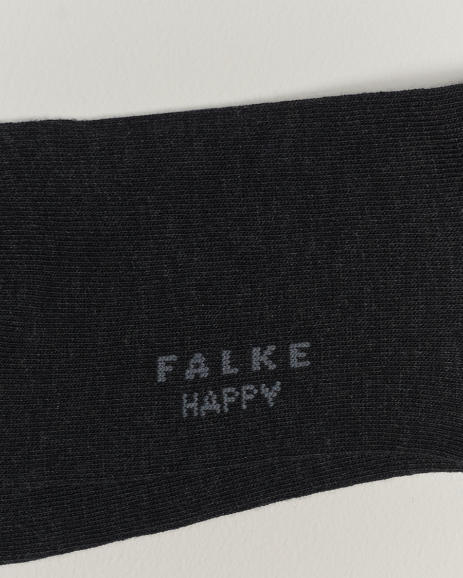 Falke Happy 2-Pack Cotton Socks Anthracite Melange