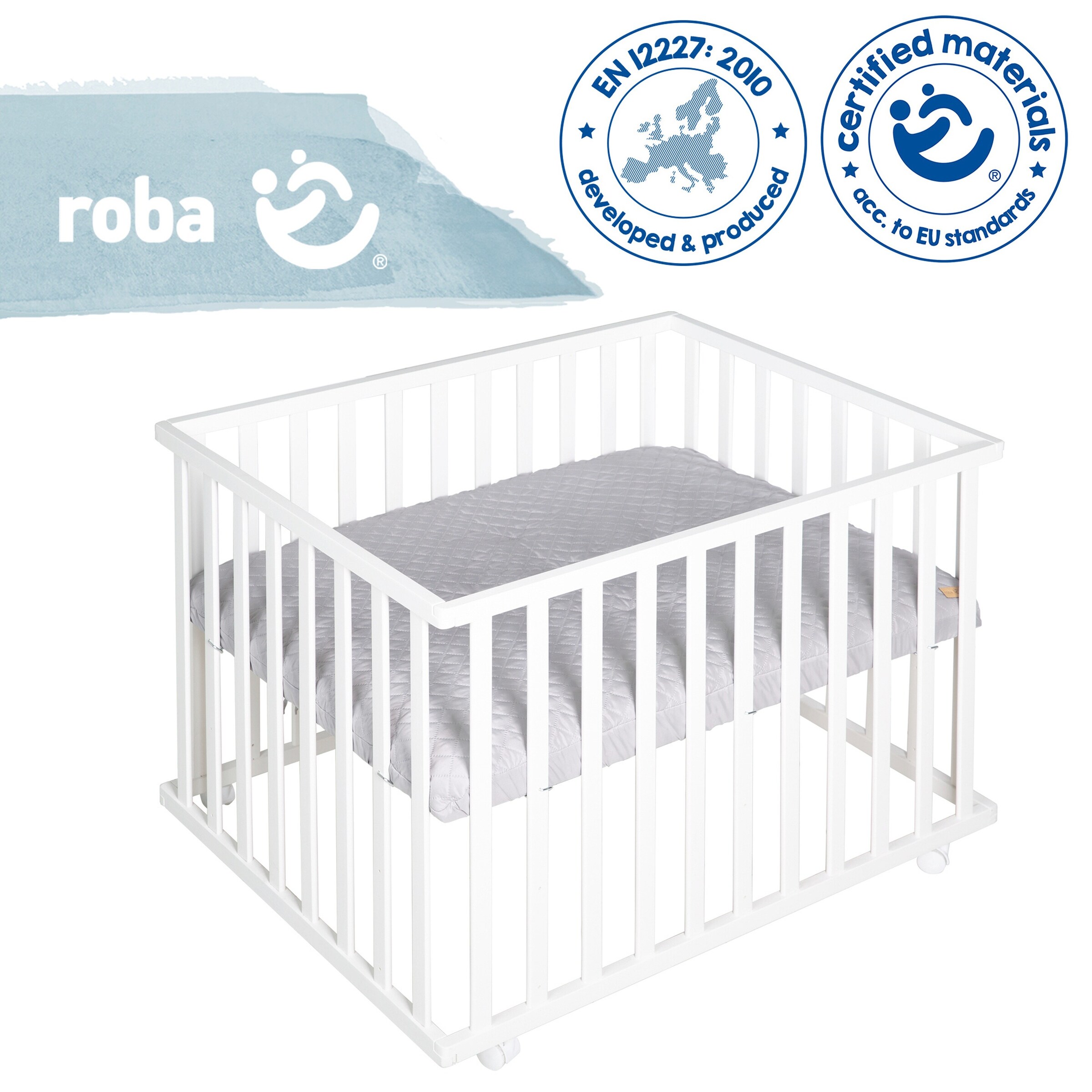 roba Set Laufgitter inkl. Matratze roba Style grau