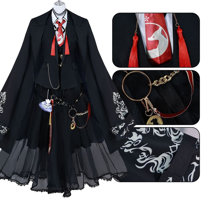 Custaplayu - Arknights Vulpisfoglia Cosplay Kostuumset / Pruik / Schoenen