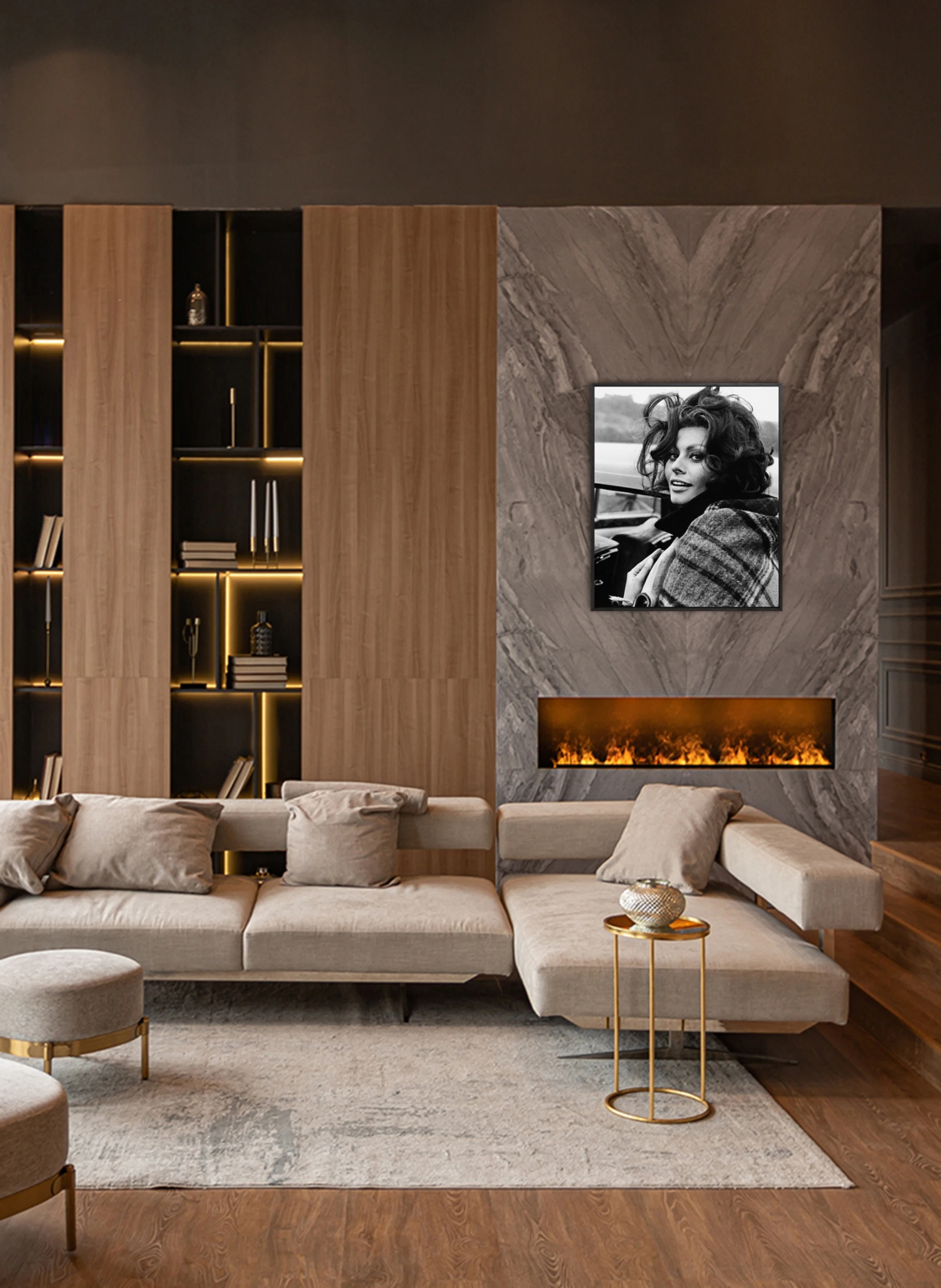 Liv Corday Wandbild SOPHIA LOREN mit Rahmen