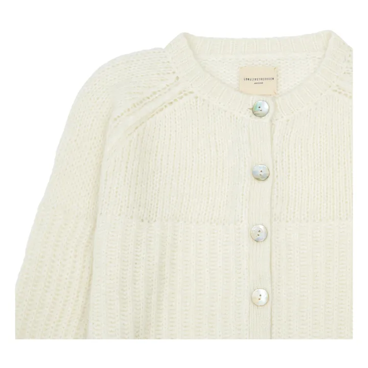 Longlivethequeen Gilet Laine Alpaga | Ecru