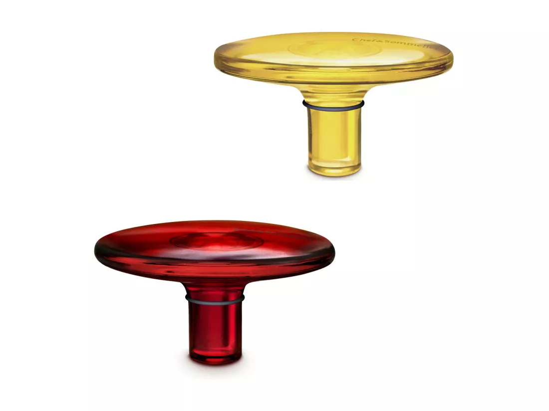 Blanc & Rouge - Bouchons en verre blanc & rouge