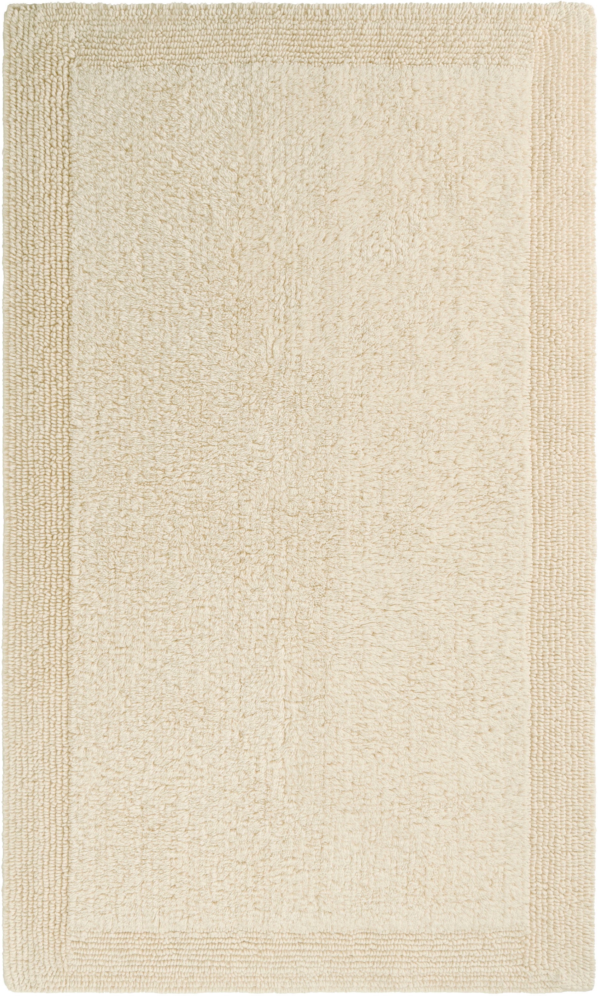 my home Badematte »Kapra, Badvorleger, Badezimmer Teppich« Höhe 14 mm beidseitig nutzbar | fussbodenheizungsgeeignet | strapazierfähig mit Bordüre, Badteppich, Badematte, Baumwolle