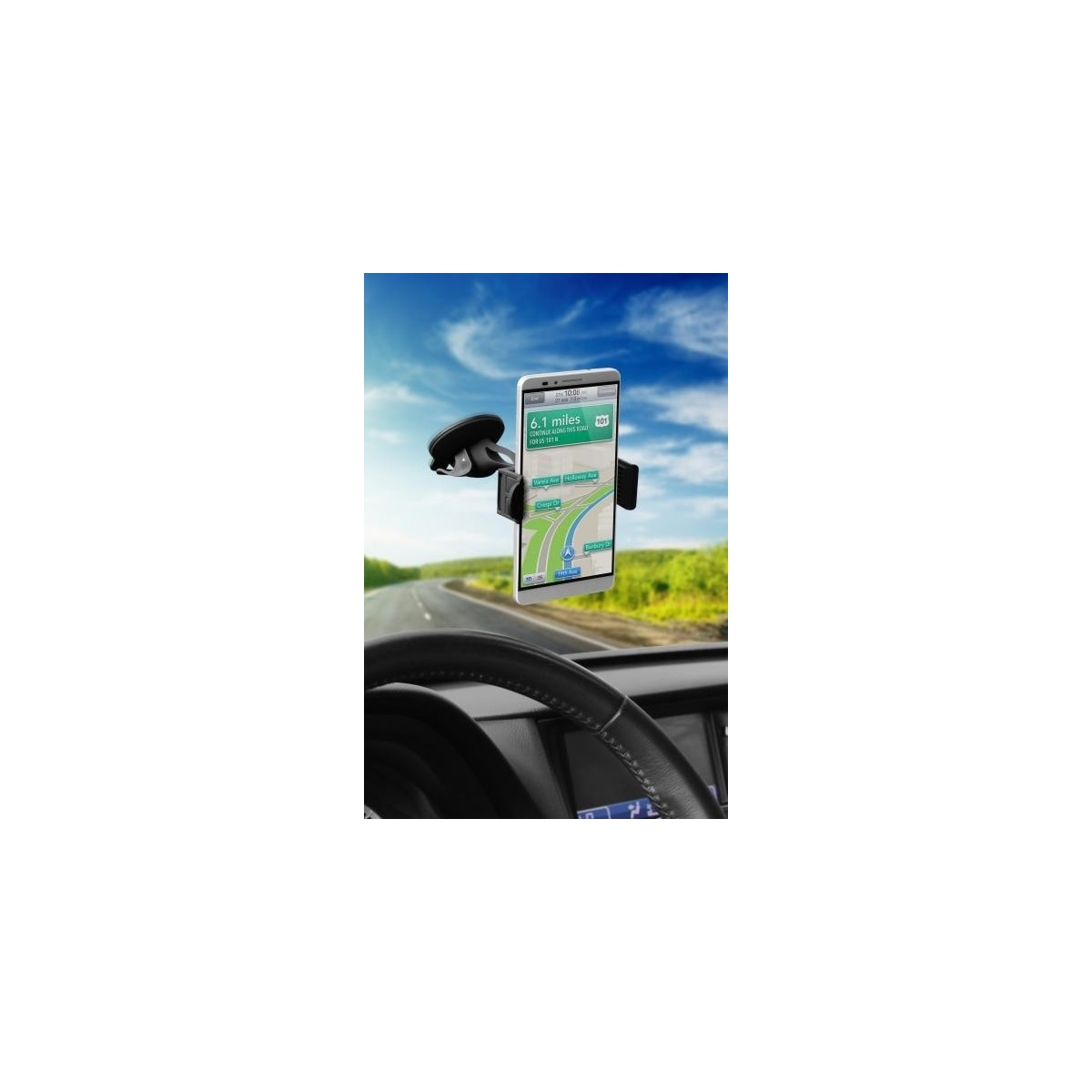 Technaxx bilholder for smarttelefoner + billader med 4x USB-port (TE08)