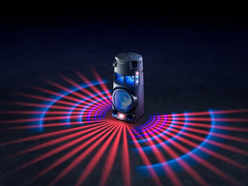 Sony Musik-System MHC-V43D Schwarz Leistungsstarkes Audiosystem mit Bluetooth