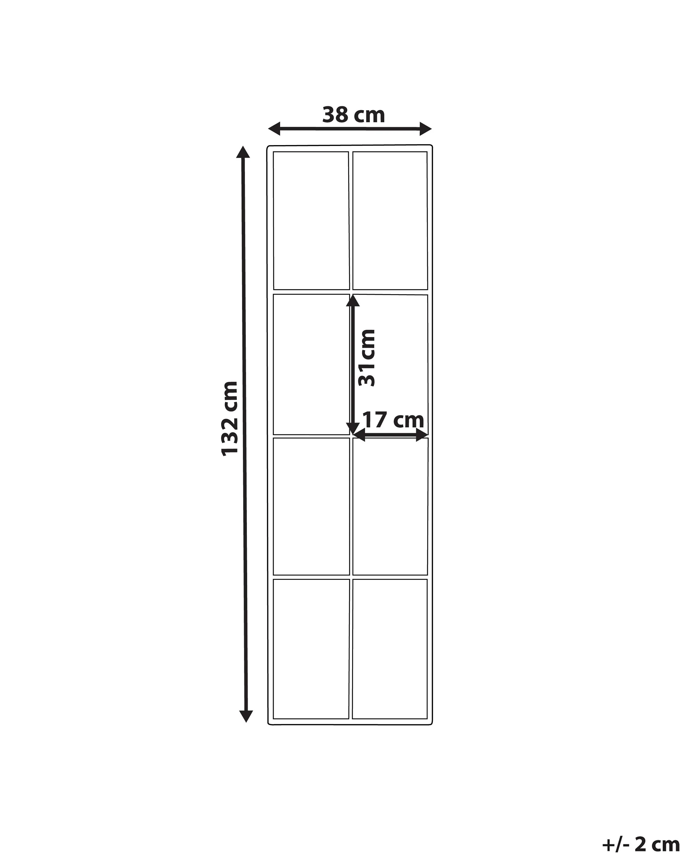 Wandspiegel CAMON 38 cm 132 cm Metaal Zwart