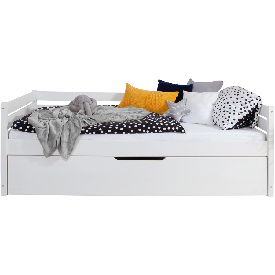 TICAA Sofabett Naomi inkl. Ausziehbett, 90x200 Weiß