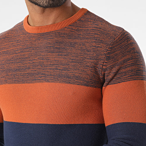 Pull 20715858 Bleu Marine Orange