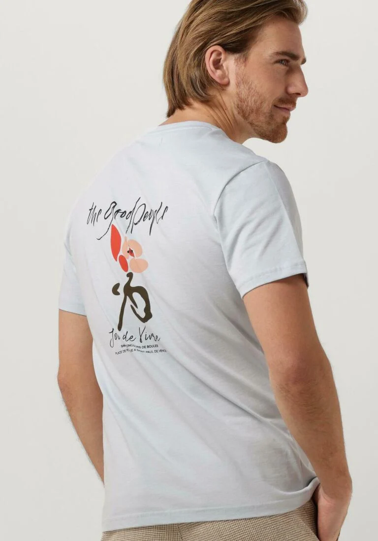 THE GOODPEOPLE lichtgrijze the goodpeople t-shirt tex