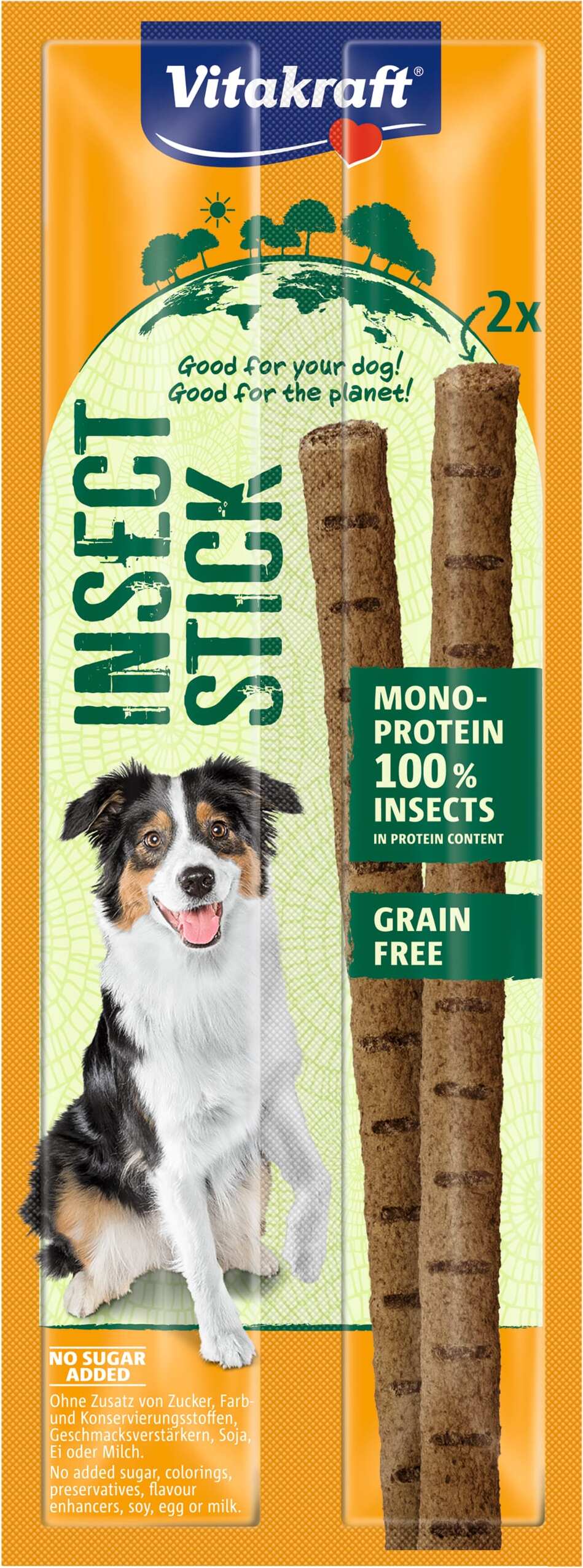 Vitakraft hondensnack stick met insecten 24 g 2 stuks
