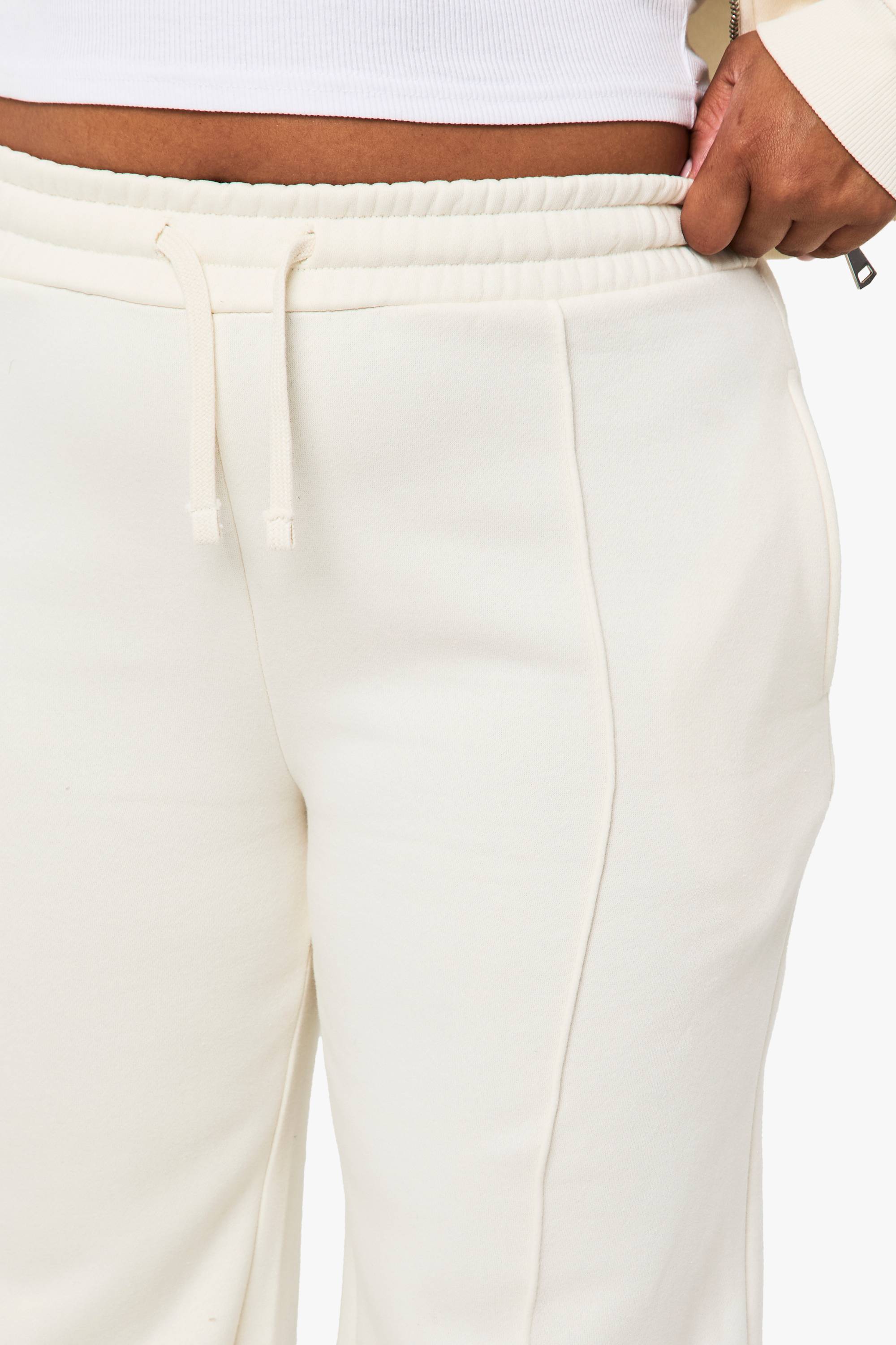 boohoo Pintuck Détail Taille Profonde Jogger à Jambes Larges