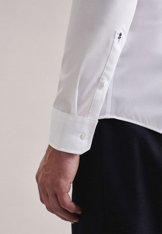 Seidensticker Business Shirt X-Slim Long sleeve Kent-Collar Uni White