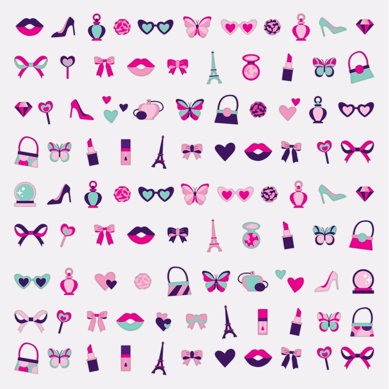 Le Mini Macaron Mini Nail Art Stickers - Baby Doll