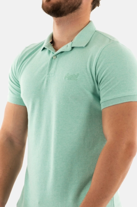 Polos superdry classic pique 9vq light mint green marl