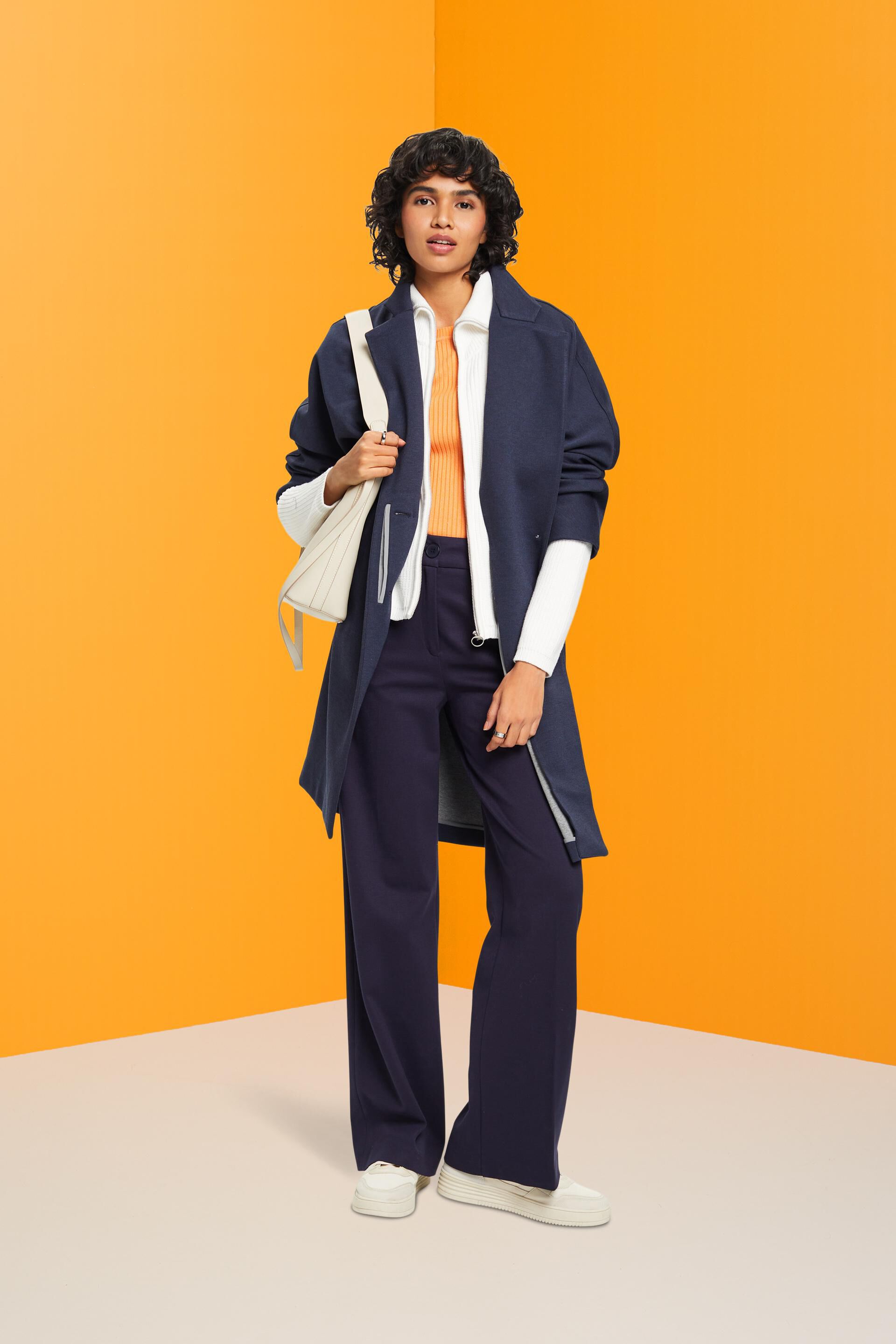 Manteau en jersey double face