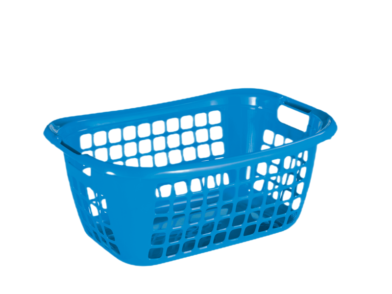 Basic wasmand 55cm laag blauw