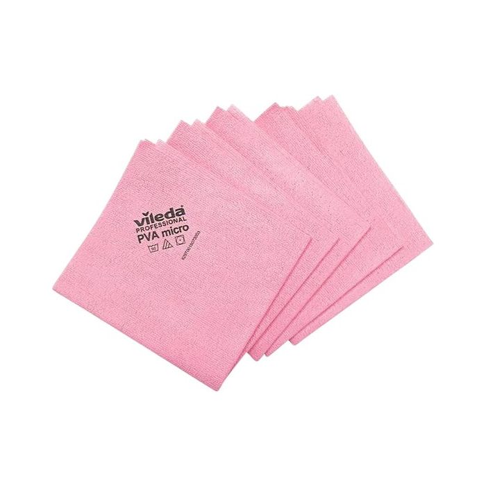 Microvezeldoeken Vileda Pro 5st 143591 PVA micro microvezel rood 38 x 35cm set 5 stuks (4023103176324)
