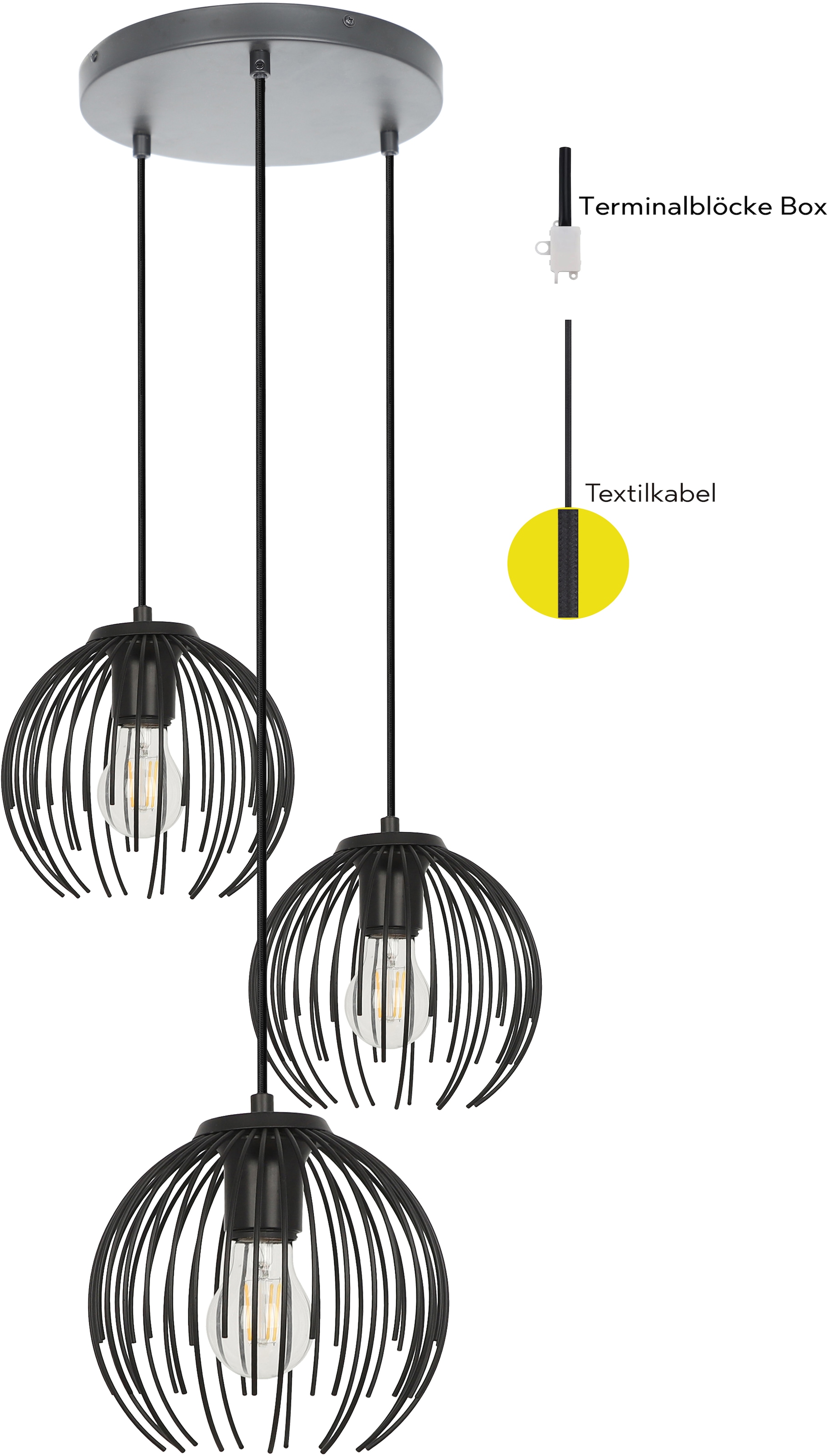 GOODproduct Pendelleuchte »Tonnia« E27 1 Stk.