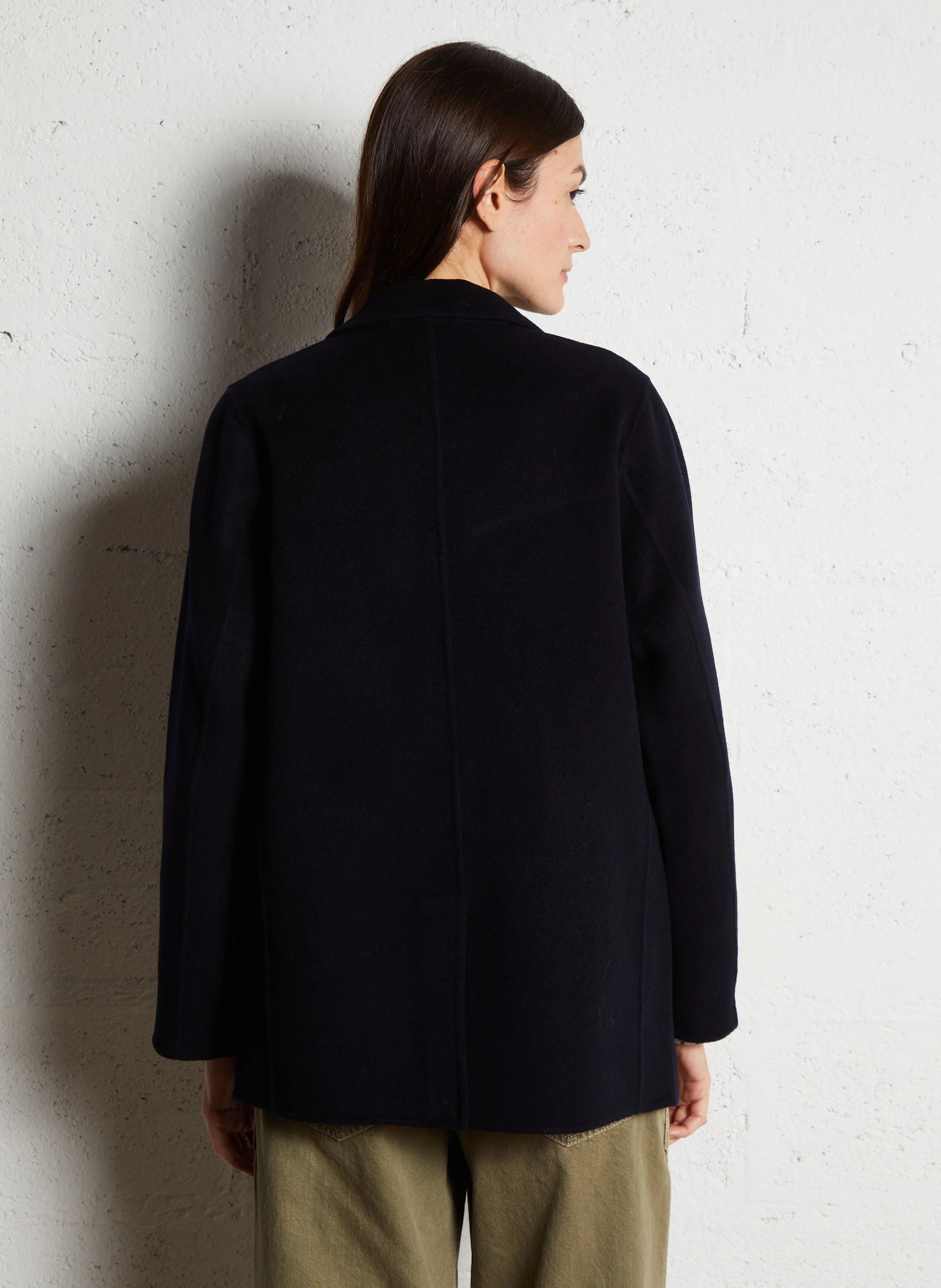 VLAD - Veste col tailleur en laine mélangée | Bleu