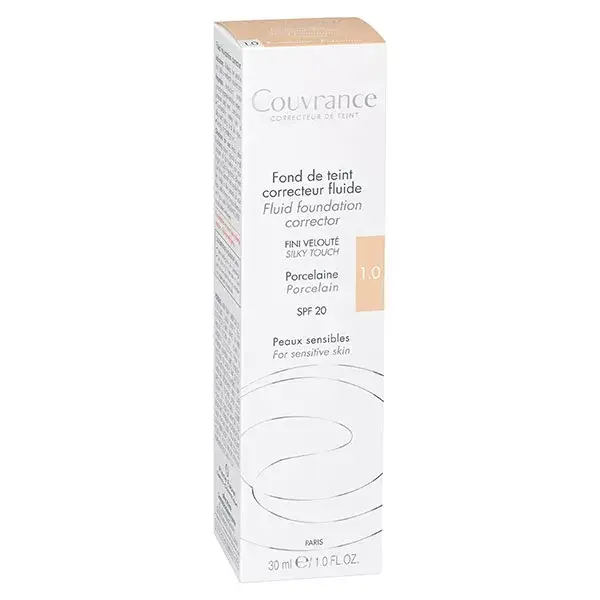Avène Couvrance Base Líquida Corretor Porcelana 1.0 30ml