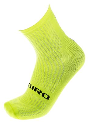 Paire de Chaussettes Giro HRC Team Jaune Fluo / Noir