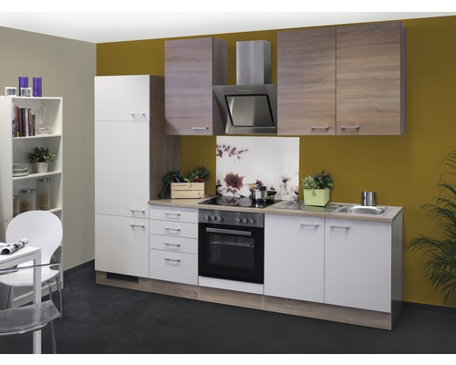 Flex Well koelkast ombouwkast voor 88cm inbouwkoelkast Samoa, BxDxH 60 x 57 x 200 cm, wit mat, gedemonteerd, scharnier omkeerbaar (links of rechts te monteren)