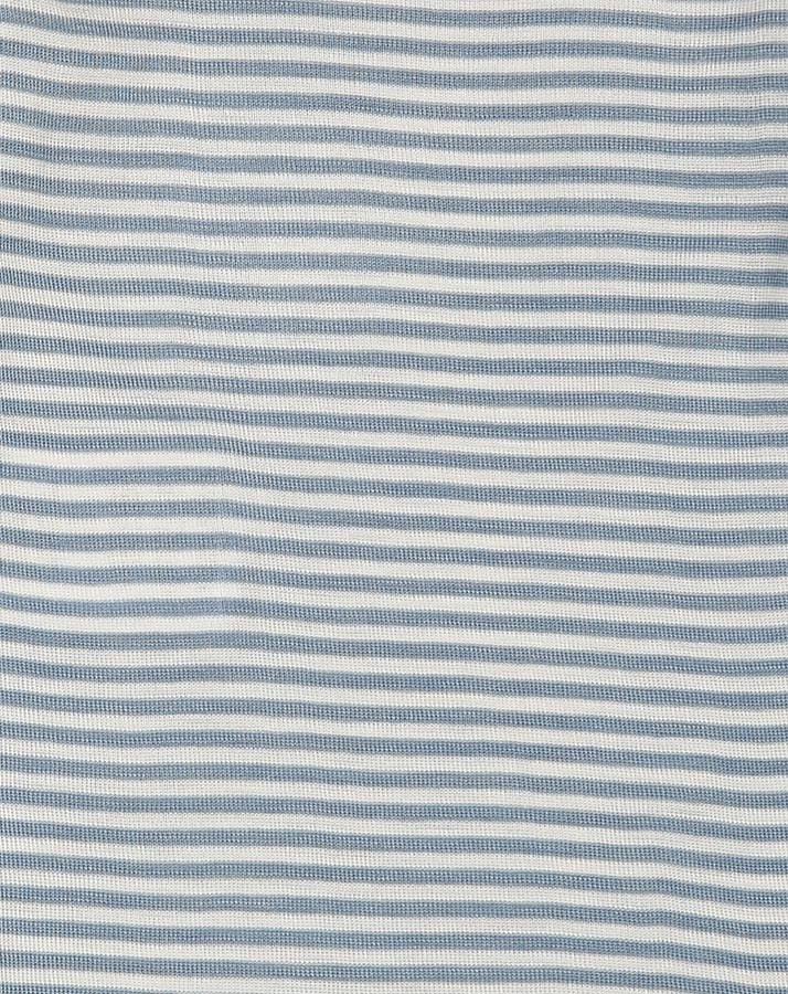 Langarm-Body JOY STRIBE mit Seide in blau/weiß